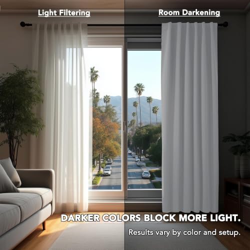 Blackout Curtains for Bedroom (Pure White/Total Blackout / 42"W x 45"L (Pack of 2))