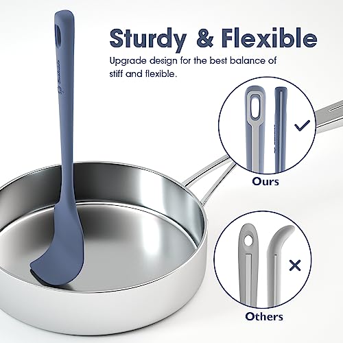 4 Pieces Silicone Spatulas Set (Blue / 4 pieces)