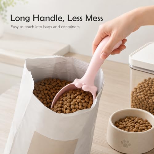 Cat Food Scoop and Wet Food Spatula Set (Pink-Spoon&Lid)