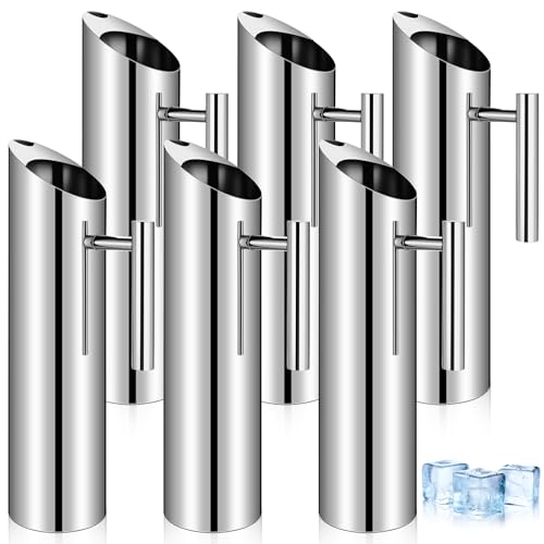6 Pack 70oz 2l Stainless Steel Water Pitcher Modern Metal Pitcher (70 oz / Silver)