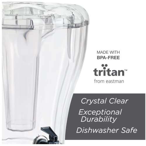 3.5 Gallon Clear Drink Dispenser with Ice Cone and Spigot (CLEAR/HANG / Dispenser)