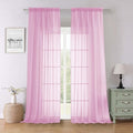 Light Pink Sheer Curtains for Living Room 96 Inches Long 2 Pcs (Light Pink / 59"W x 96"L (Pack of 2))
