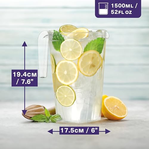 6 Pack Clear Water Pitchers (6 Pack)