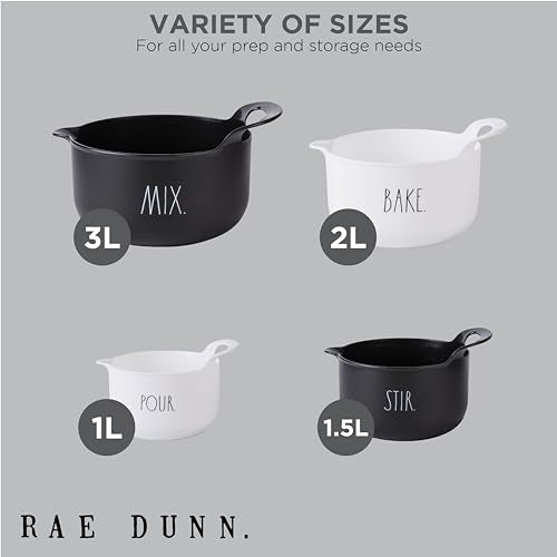 Non Slip Mixing Bowls (4pc / Black)