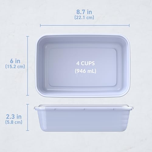 Prep Meal Prep Containers with Lids (Periwinkle)
