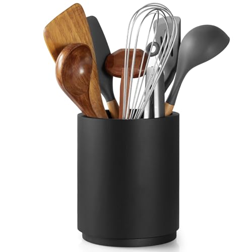 Wooden Utensil Holder (Black)