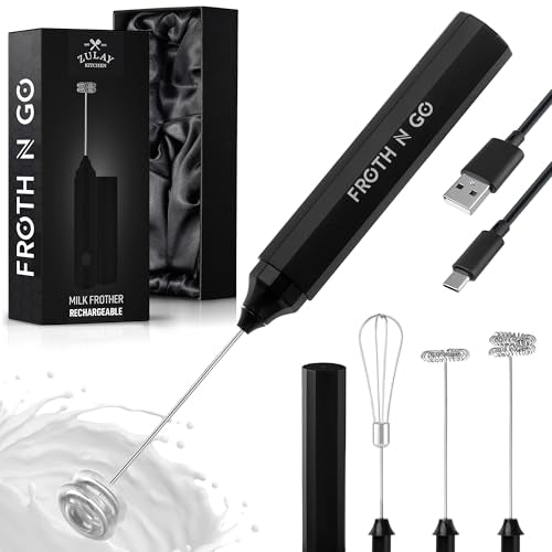 Zulay Rechargeable Milk Frother (All Must Go Black / OG Frother)