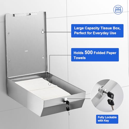 Commercial Paper Towel Dispenser Wall Mount (400 C-Fold/525 Multi-Fold)