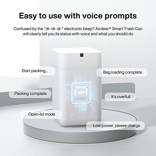 Automatic Trash Can (4.0 Gallon-White Line)