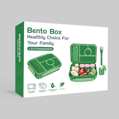 Bento Box Adult Lunch Box Kids (Emerald Green)
