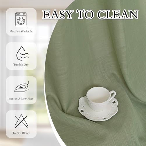 French Door Curtains for Closet Doorways (50"W x 72"L (Pack of 2) / Sage Green-new)