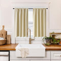 100% Blackout Short Curtains for Small Window (100% Blackout - Biscotti Beige / 29"W x 36"L (Pack of 2))