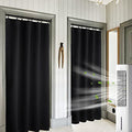 2 Panels Blackout Doorway Curtains (Black / 42"W x 80"L (Pack of 2))