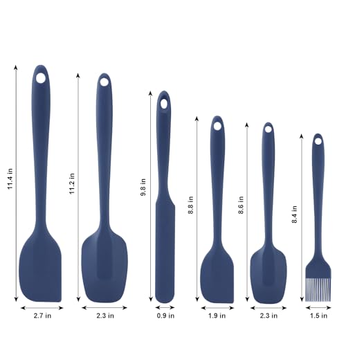 Silicone Spatulas Set (Dark Blue)