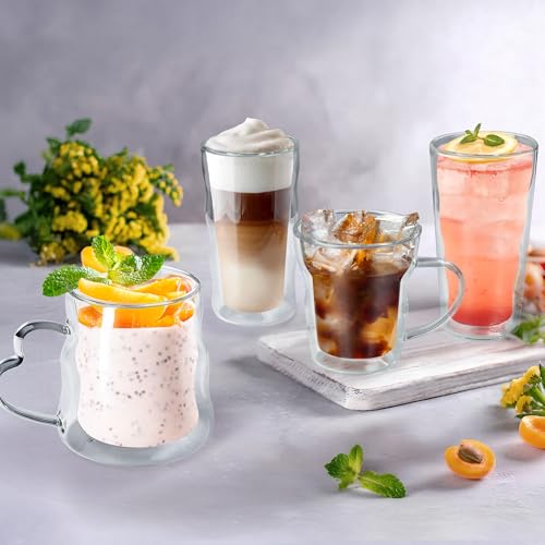 12 oz Glass Coffee Mugs (Transparent mug-12oz)
