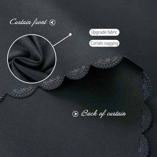 Adhesive Blackout Curtains (47"W x 96"L (Pack of 2) / Black)