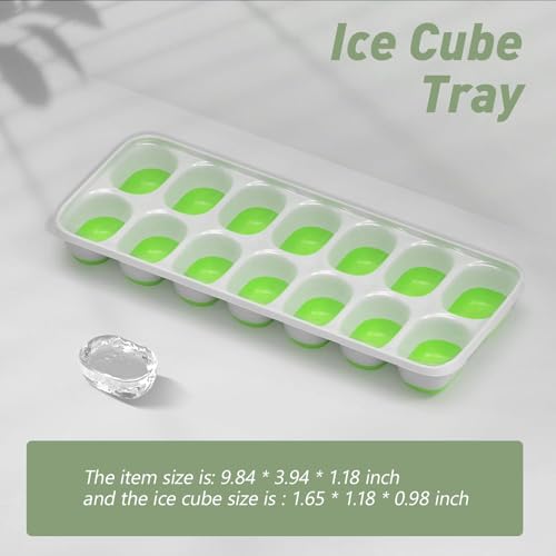 2 Pack Ice Cube Tray (Green / Ice Cube Tray 2 Pack)