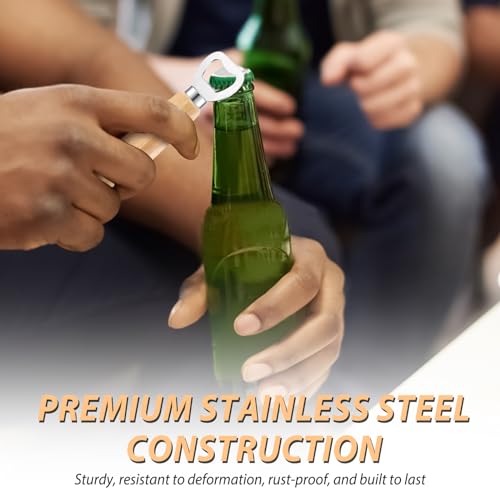 48pcs Bottle opener Beer Opener with Wooden Handle for engraving Cider Wine Bottle Opener Party Wedding Gifts (48pcs)