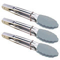7 Inch Silicone Utility Tong Kitchen Tongs (7-inch / Gray)