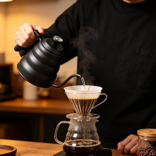 Gooseneck Kettle 1200ml for Pour Over Coffee Stovetop (1200ml)