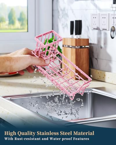 Sponge Holder for Kitchen Sink (Pink)