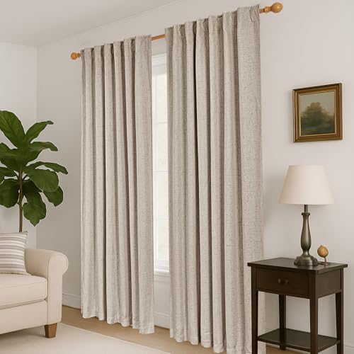 100% Blackout Linen (Linen/100% Blackout / 52"W x 63"L (Pack of 2))