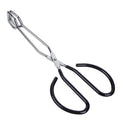 Stainless Steel Scissor Tongs Heavy Duty Cooking Tongs with Soft Handles (black 10")