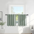 Short Curtains for kinchen (Sage Green / 29"W x 30"L (Pack of 2))