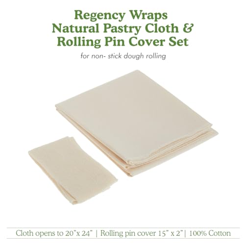 Natural Pastry Cloth 20"x24" with 15”Rolling Pin Cover