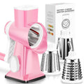 Rotary Cheese Grater Hand Crank Pink (3 IN 1 / Pink)