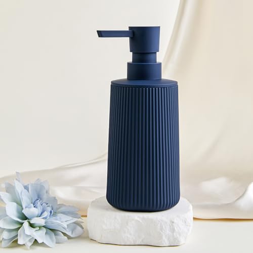 Small Soap Dispenser for Bathroom and Kitchen Matte Blue (Navy Blue)