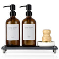 2 Pack Kitchen Soap Dispenser Set (Amber)