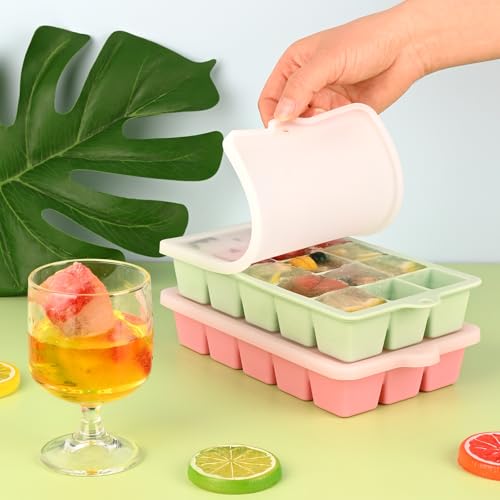 2 Pack Silicone Ice Cube Tray