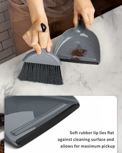 Mini Dustpan and Brush Set (Gray)
