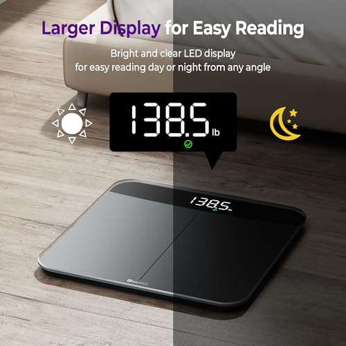 Bathroom Scales Digital Weight 450lb (Black)