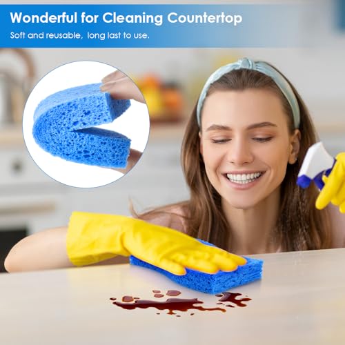 8PCS Blue Dish Washing Kitchen Sponge