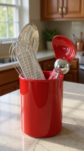 Calypso Basics by Reston Lloyd Plastic Utensil Holder (Utensil Holder / Red)
