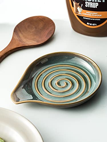 Spoon Rest for Stove Top (Blue and Green)