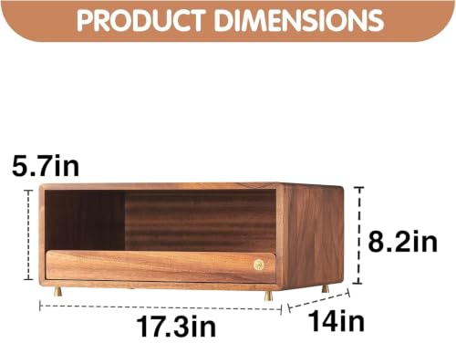 Wooden Coffee Station Storage Rack with Drawers (Single-layer Storage)