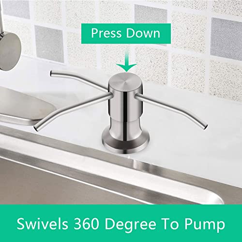 Soap Dispenser for Kitchen Sink (Brushed Nickel)