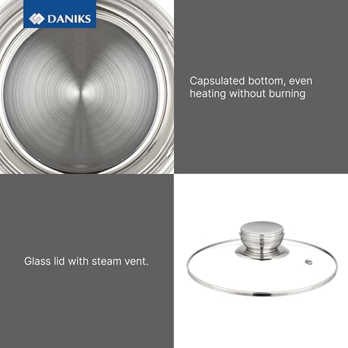 Standard 11 Piece Stainless Steel Cookware Set with Glass Lids (11-Piece Set)