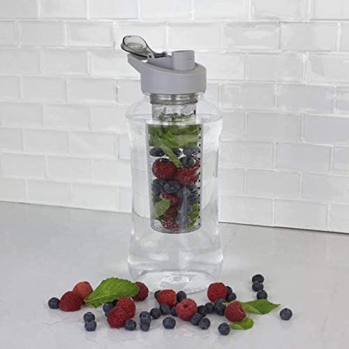 Large (60 oz - Half Gallon) Fruit Infuser Water Bottle BPA Free (60oz Infuser Bottle)