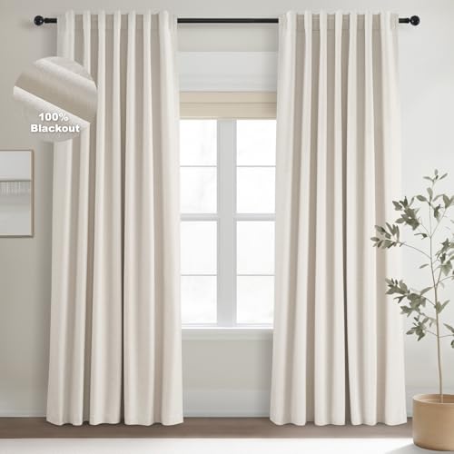 100 Inch Long Black Out Custom Drapery Panels (Birch / 52"W x 100"L (Pack of 2))