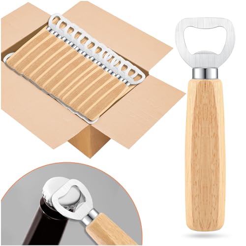 48pcs Bottle opener Beer Opener with Wooden Handle for engraving Cider Wine Bottle Opener Party Wedding Gifts (48pcs)
