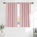 Kitchen Curtains Short (Blush Pink / 42"W x 45"L (Pack of 2))