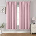Light Pink Blackout Curtains 54 inch Length 2 Panels Set (Light Pink / 52"W x 54"L (Pack of 2))