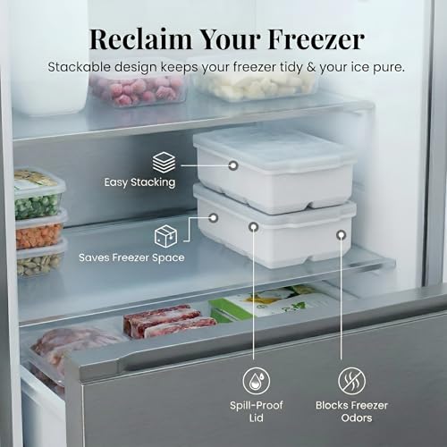 Large Silicone Ice Cube Tray (White / 3-Pack)