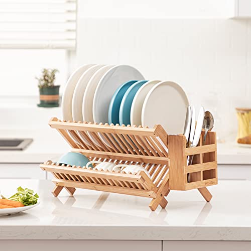 Dish Rack Bamboo Folding 2 (Bamboo-2 Tiers)