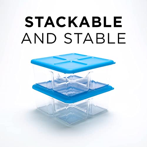 Crystal Clear Ice Tray with Lid (Clear Ice Storage Tray)