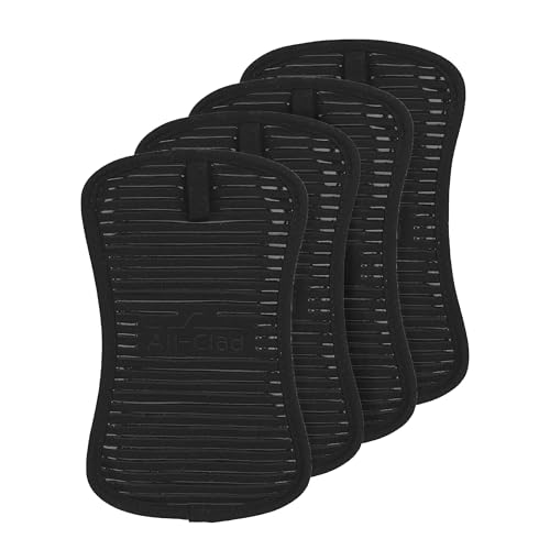 Premium Pot Holder & Hot Pad (Black / 4 Pack)